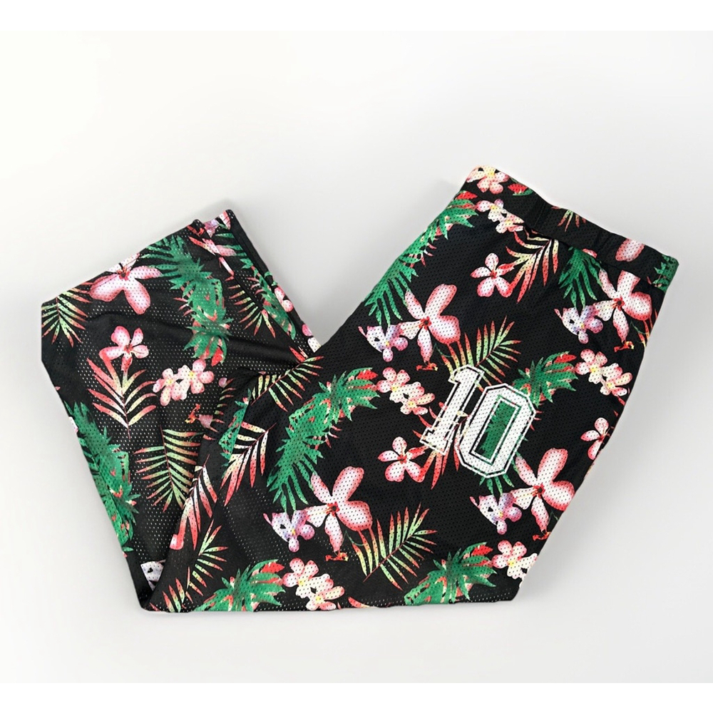 Lucy Diamonds 6X Black Floral Swim Suit Coverup Pants